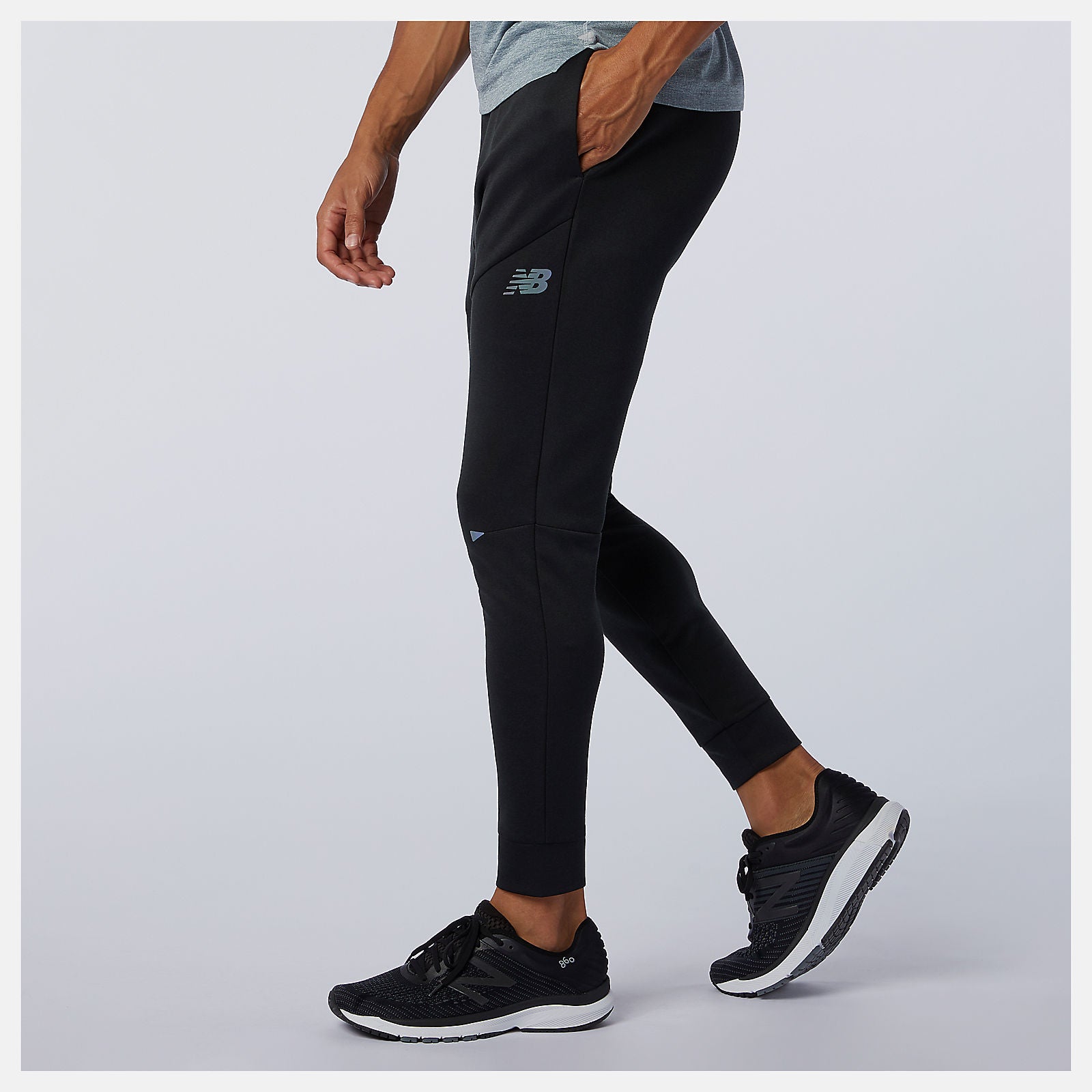 Black Heather Q Speed Run Pant New Balance Clothing