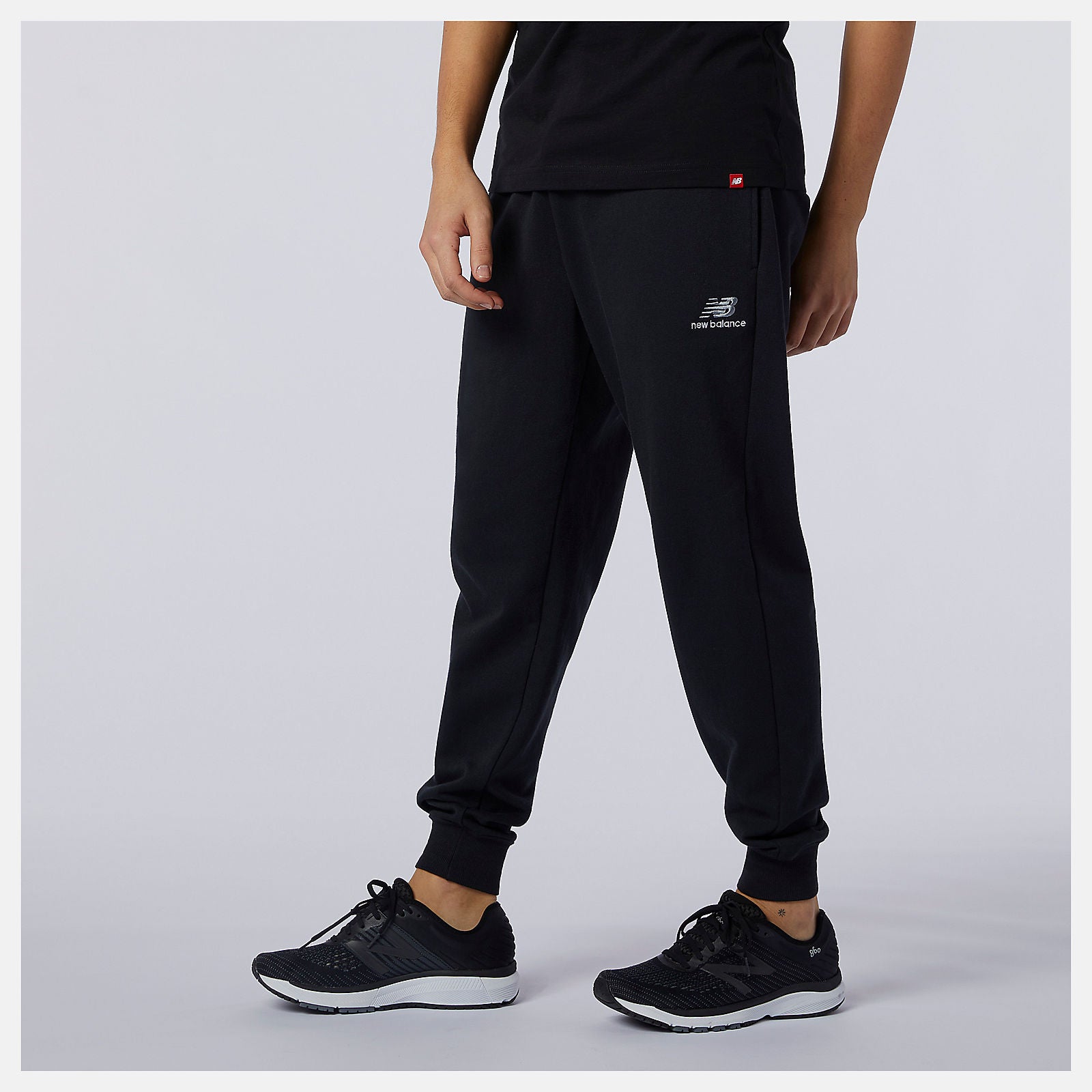 Black NB Essentials Embroidered Pant New Balance Clothing