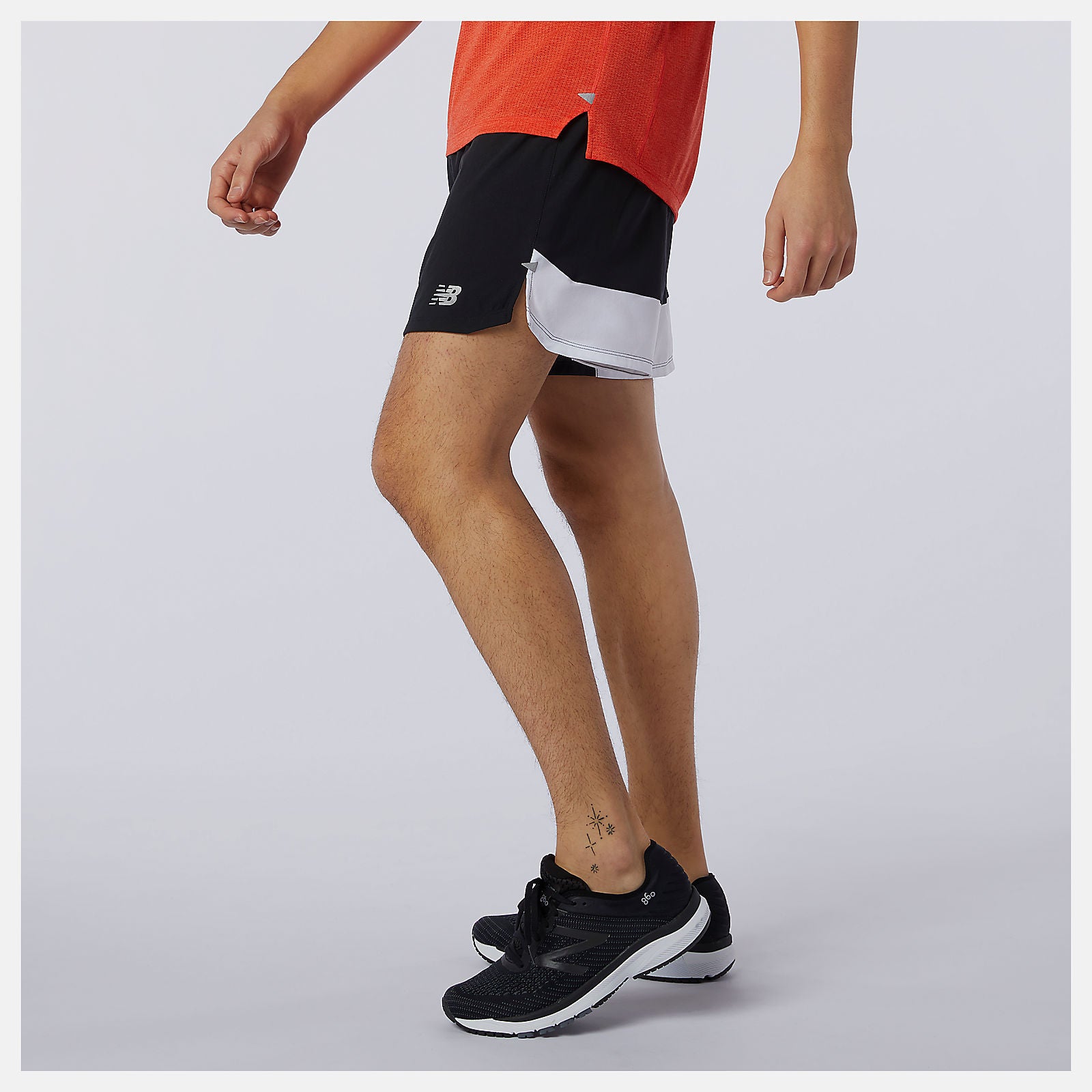 Wave Blue Printed Impact Run 5 Inch Short New Balance Clothing
