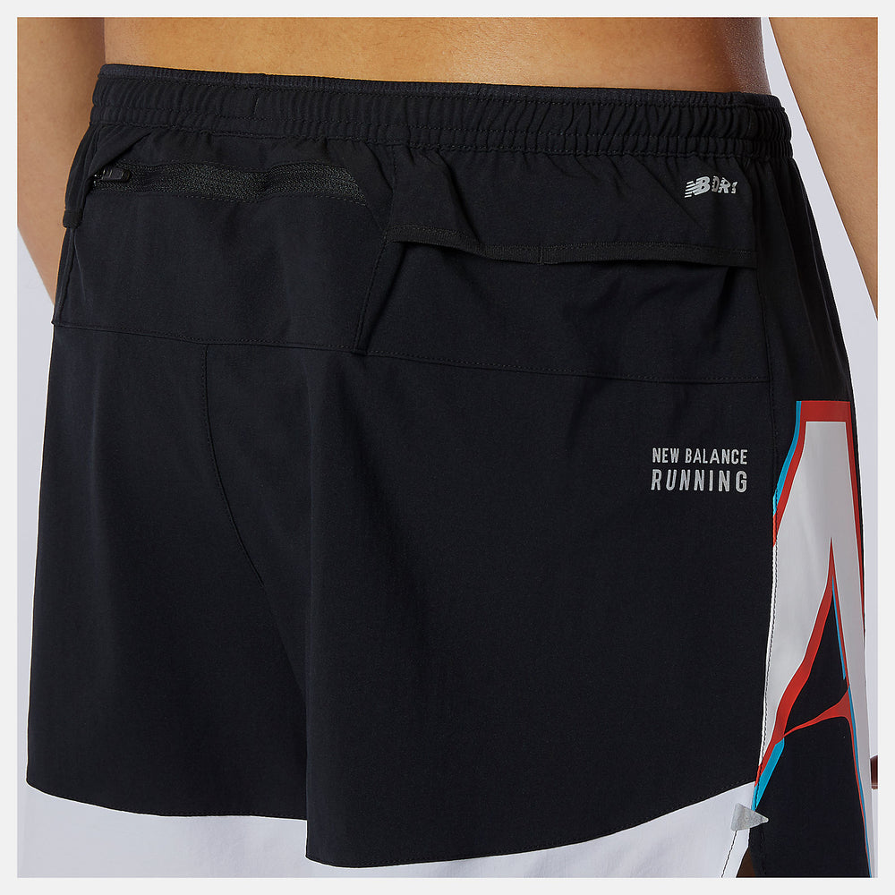 Wave Blue Printed Impact Run 5 Inch Short New Balance Clothing