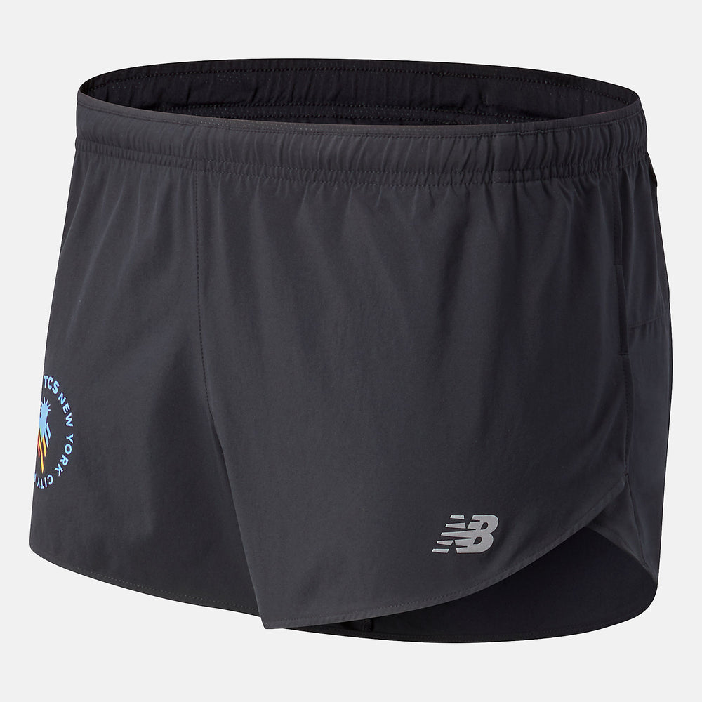 Black NYC Marathon Impact Run 3 inch Split Short New Balance Clothing