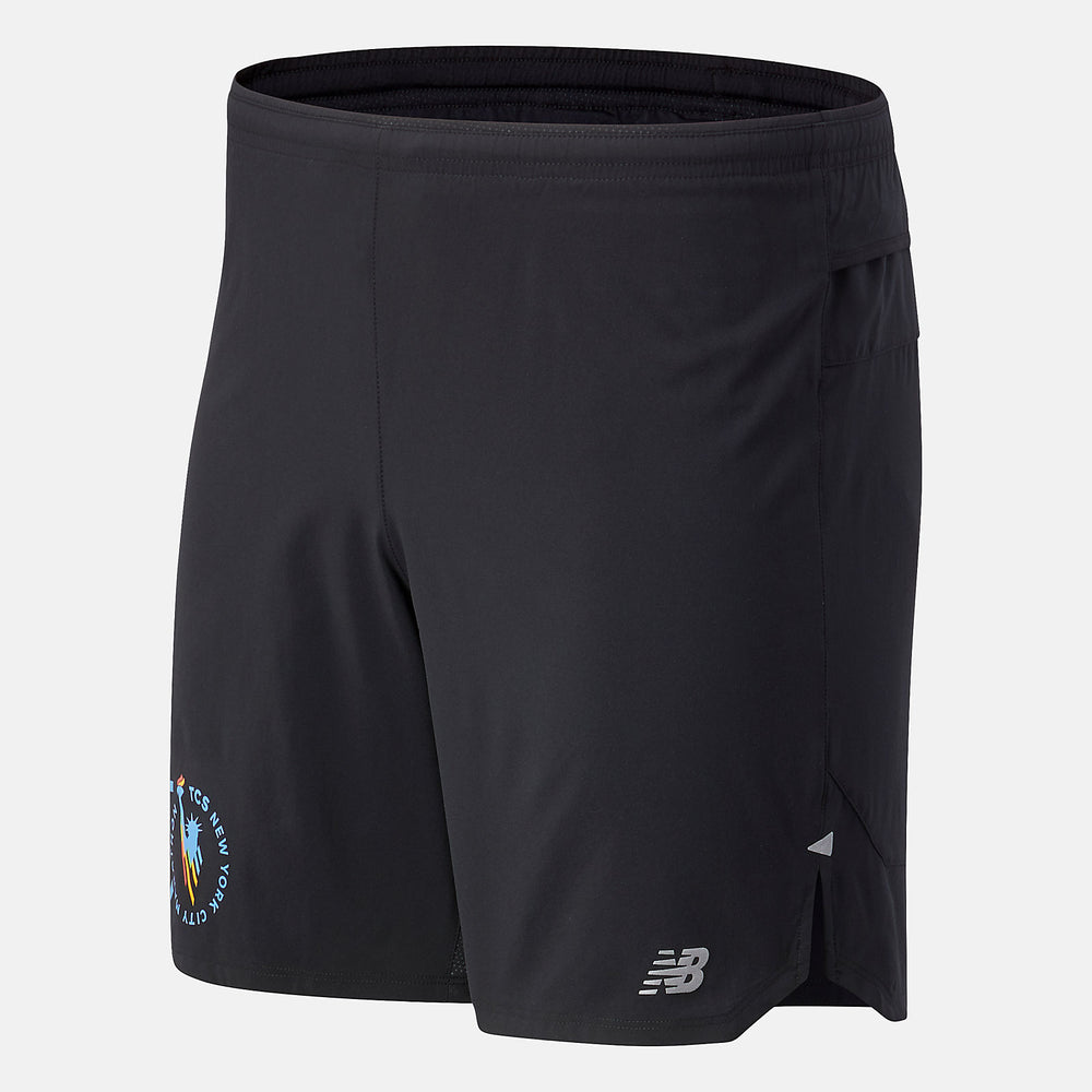Black NYC Marathon Impact Run 7 inch Short New Balance Clothing