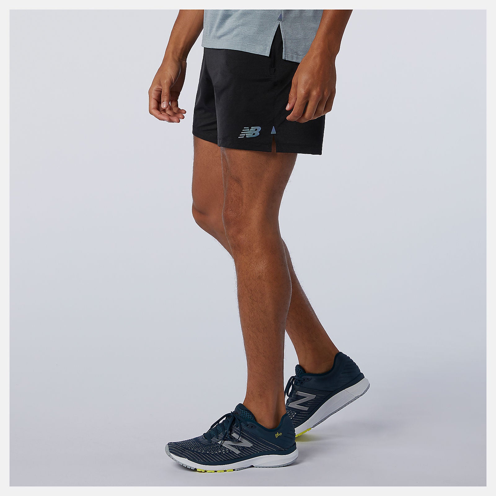 Black Q Speed Fuel 7 Inch Short New Balance Clothing