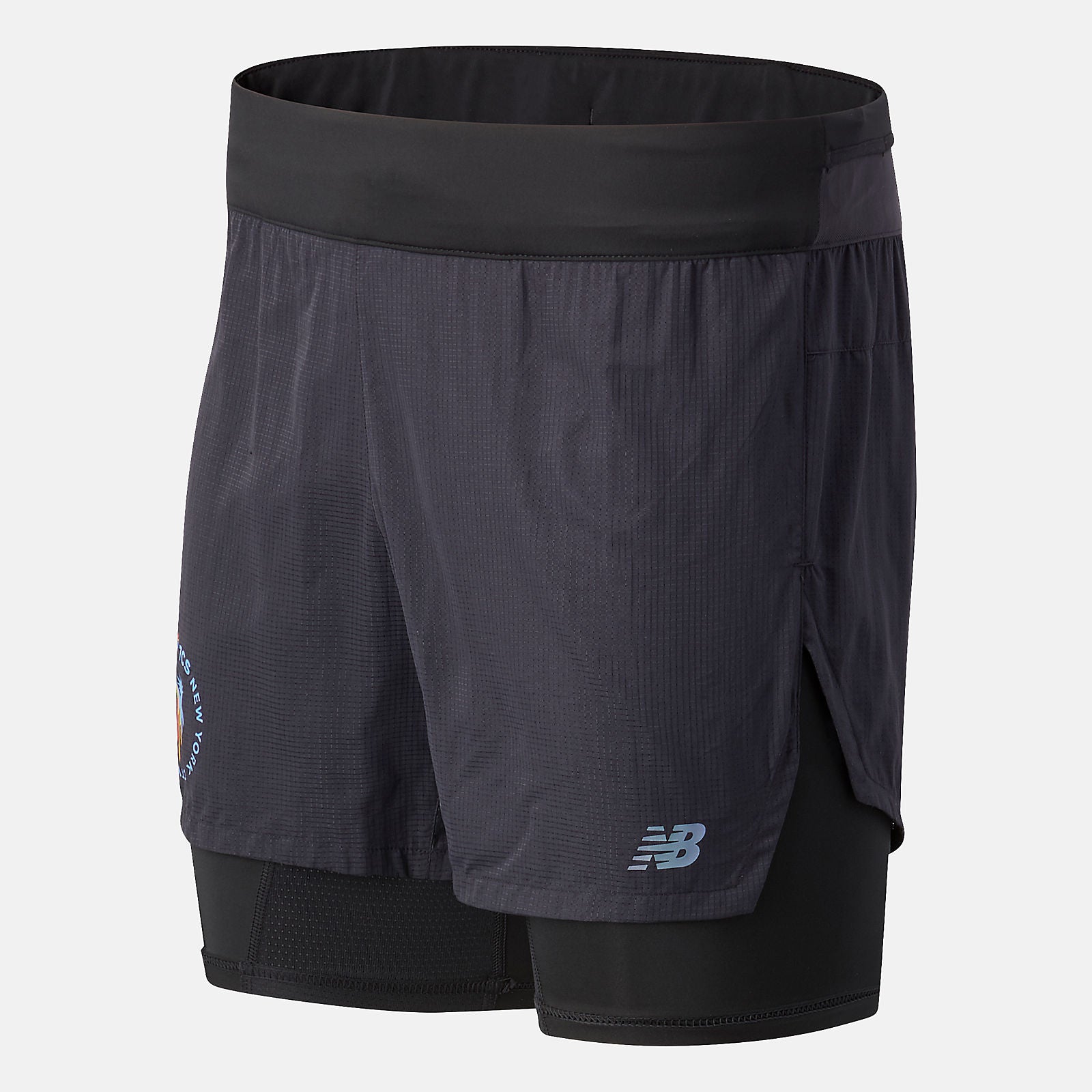 Black NYC Marathon Q Speed 5 inch 2 In 1 Short New Balance Clothing