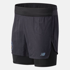 Black NYC Marathon Q Speed 5 inch 2 In 1 Short New Balance Clothing