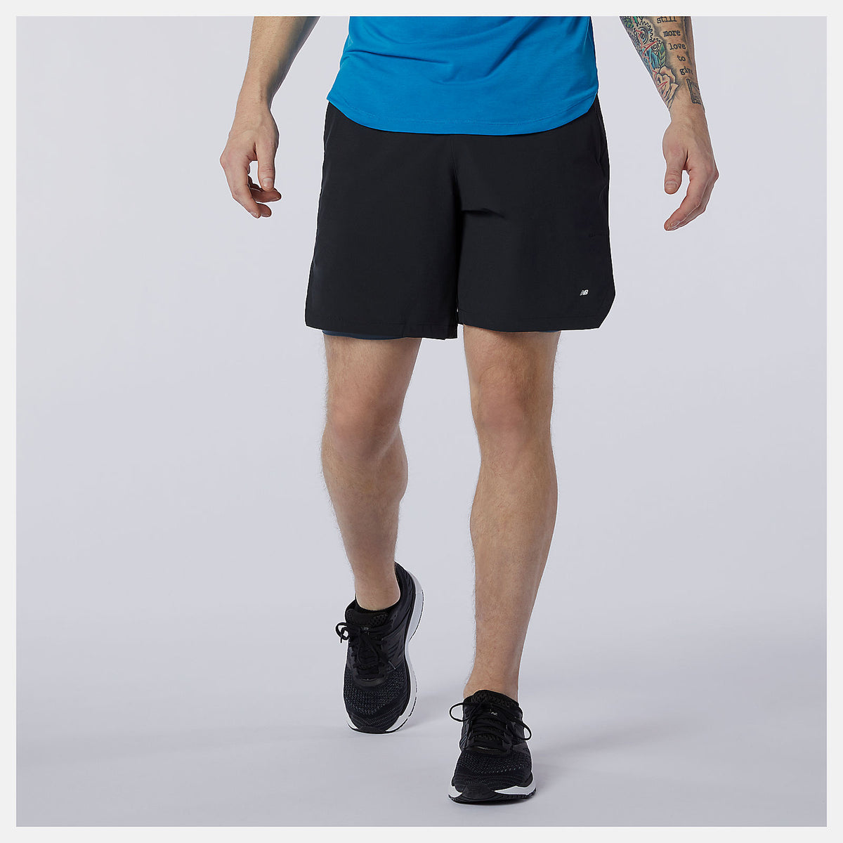 Black/Grey Fortitech 7 inch 2 In 1 Short New Balance Clothing