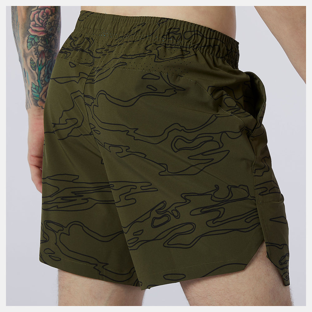 Oak Leaf Green Fortitech Graphic 7 inch Woven Short New Balance Clothing