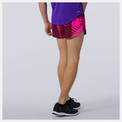 Garnet Printed Fast Flight 3 inch Split Short New Balance Clothing
