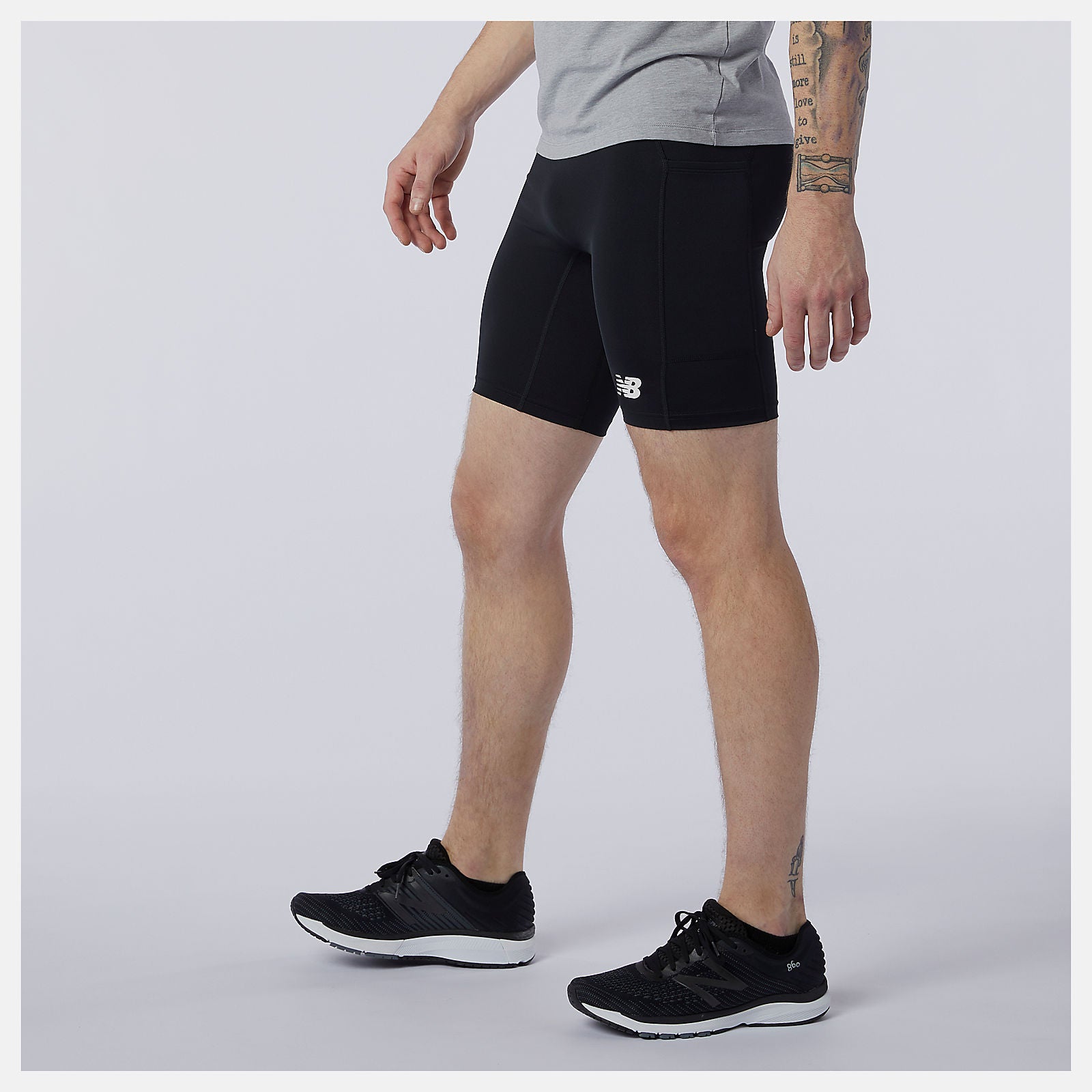 Black Fast Flight 8 inch Fitted Short New Balance Clothing
