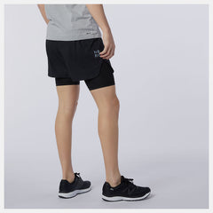 Black Q Speed Fuel 2 in 1 5 Inch Short New Balance Clothing