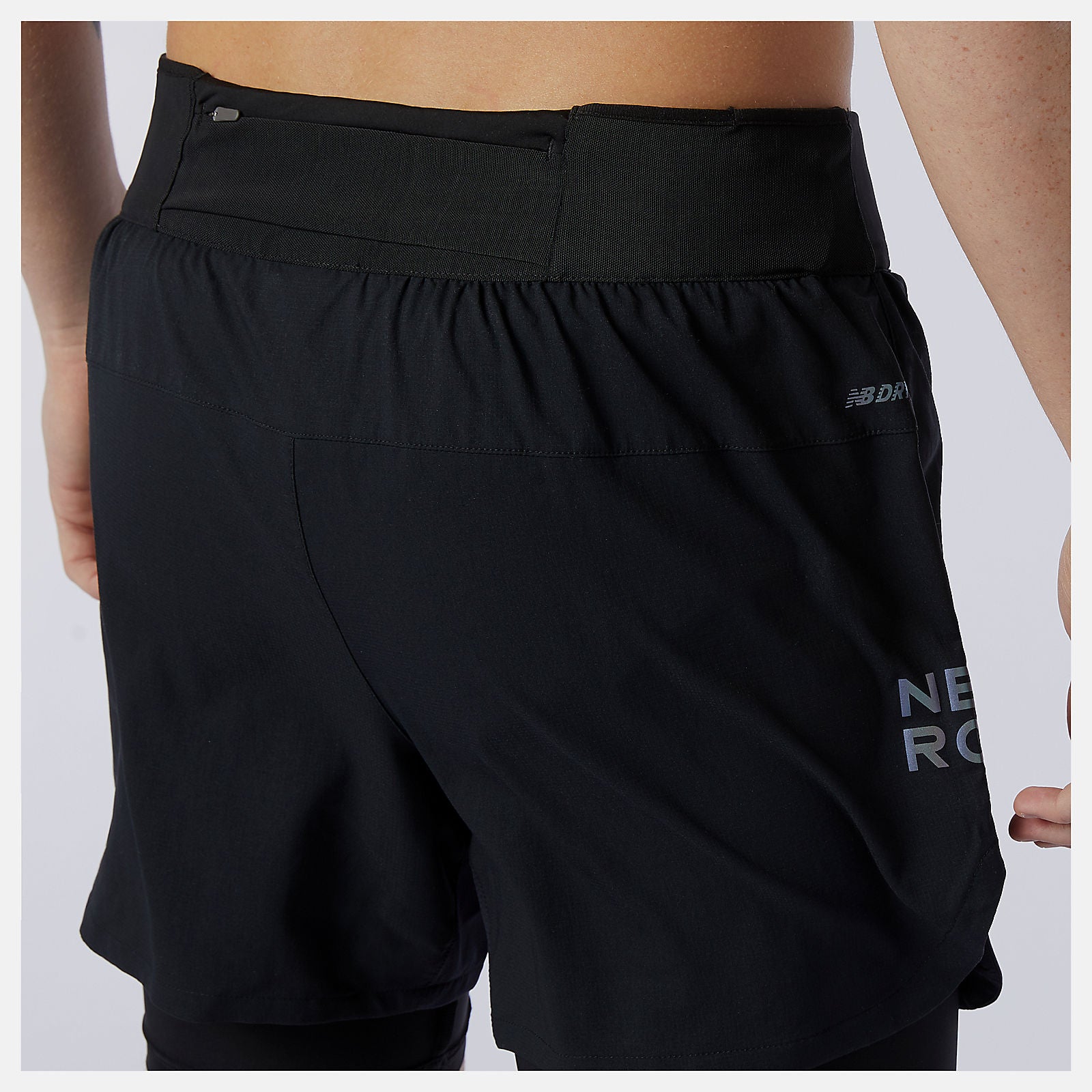 Black Q Speed Fuel 2 in 1 5 Inch Short New Balance Clothing