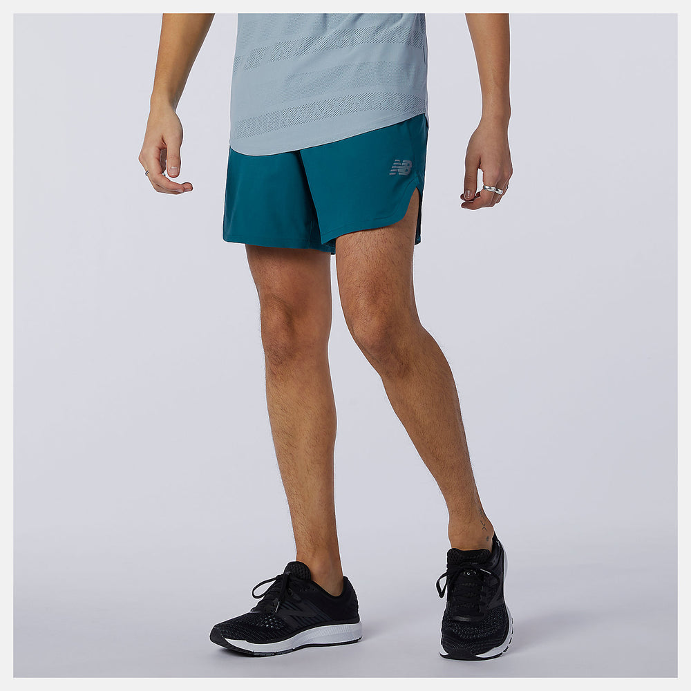 Mountain Teal Q Speed Fuel 5 Inch Short New Balance Clothing