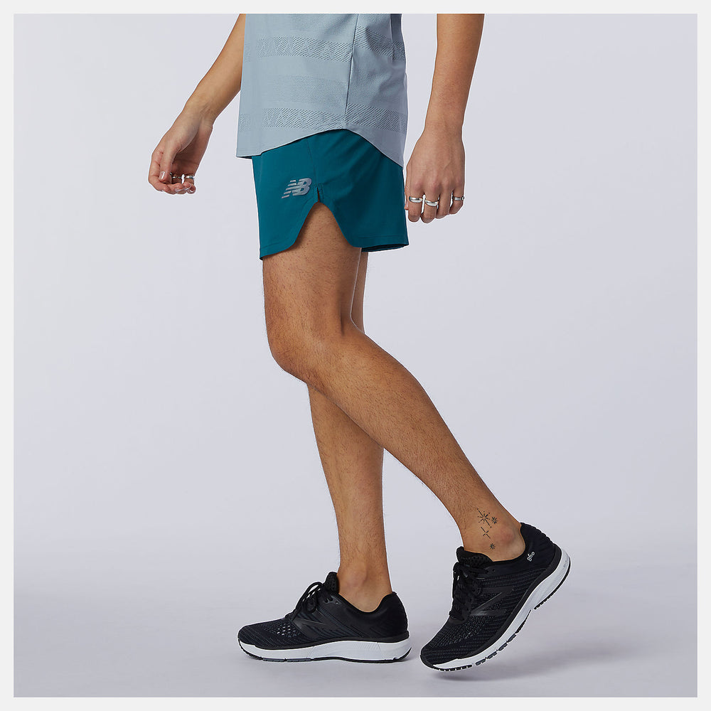 Mountain Teal Q Speed Fuel 5 Inch Short New Balance Clothing