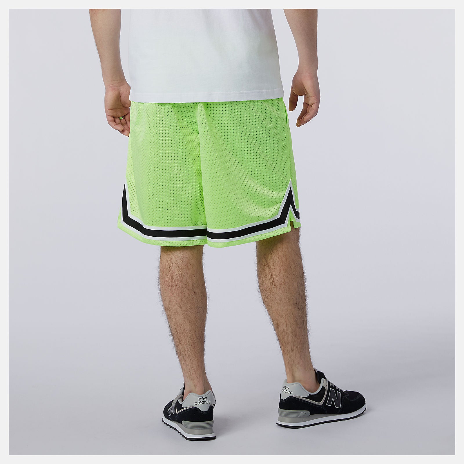Bleached Lime Glo NB Athletics Psy Varsity Mesh Short New Balance Clothing