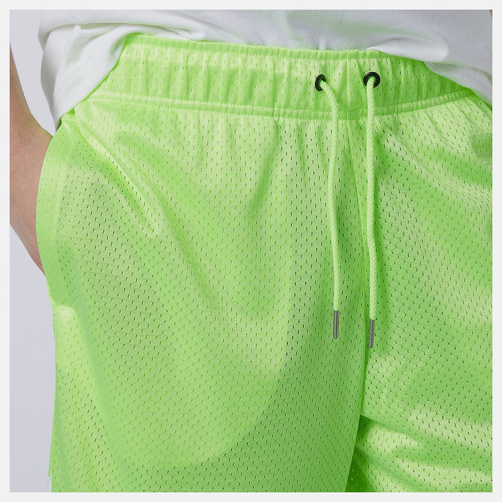 Bleached Lime Glo NB Athletics Psy Varsity Mesh Short New Balance Clothing