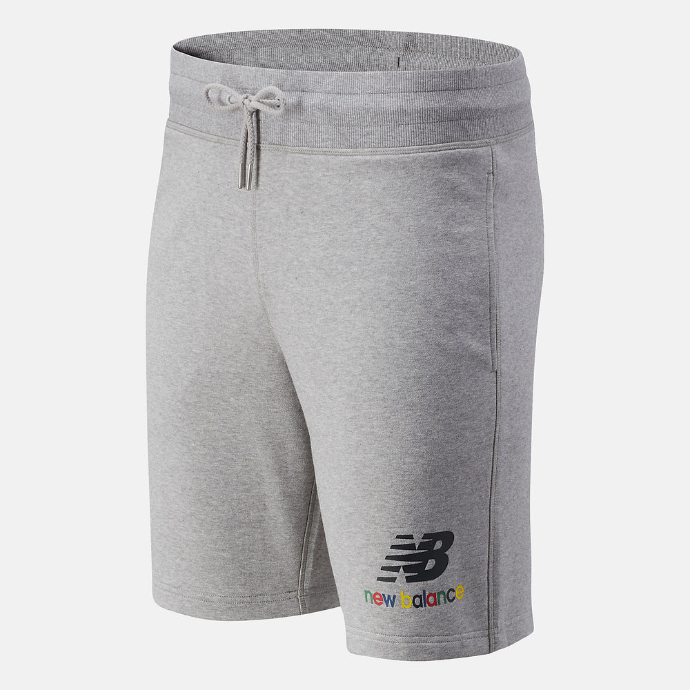 Athletic Grey Essentials Colorful Logo Short New Balance Clothing
