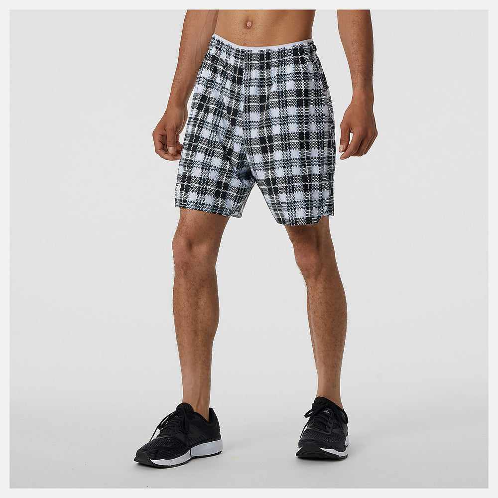 White 7 In Printed Tournament Short New Balance Clothing