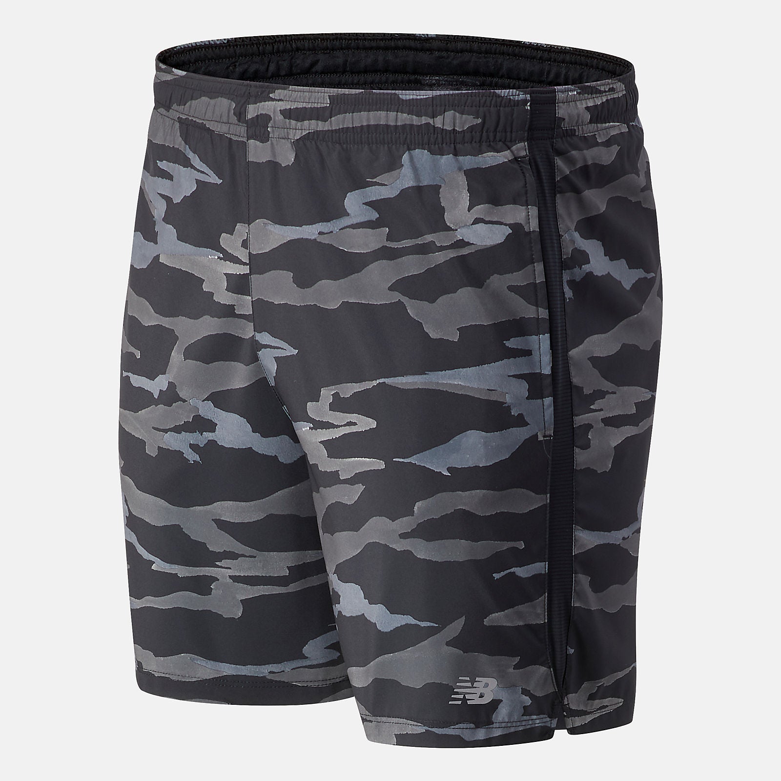 Black/Grey Printed Accelerate 7 In Short New Balance Clothing