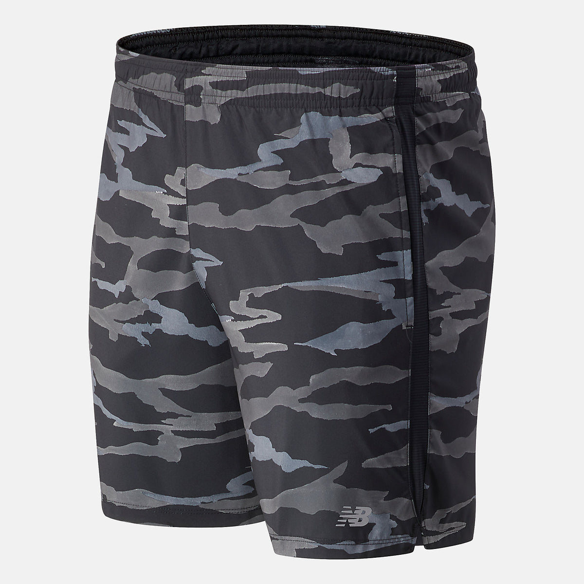 Black/Grey Printed Accelerate 7 In Short New Balance Clothing