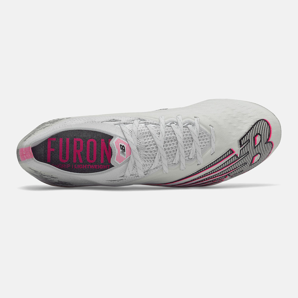 White/Silver Furon V6+ Pro FG New Balance Shoes