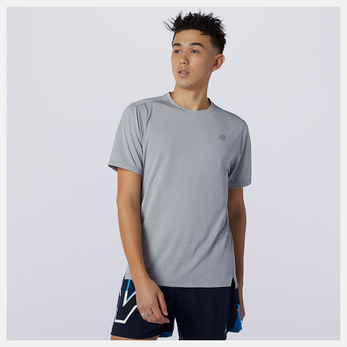 Athletic Grey Impact Run Short Sleeve New Balance Clothing