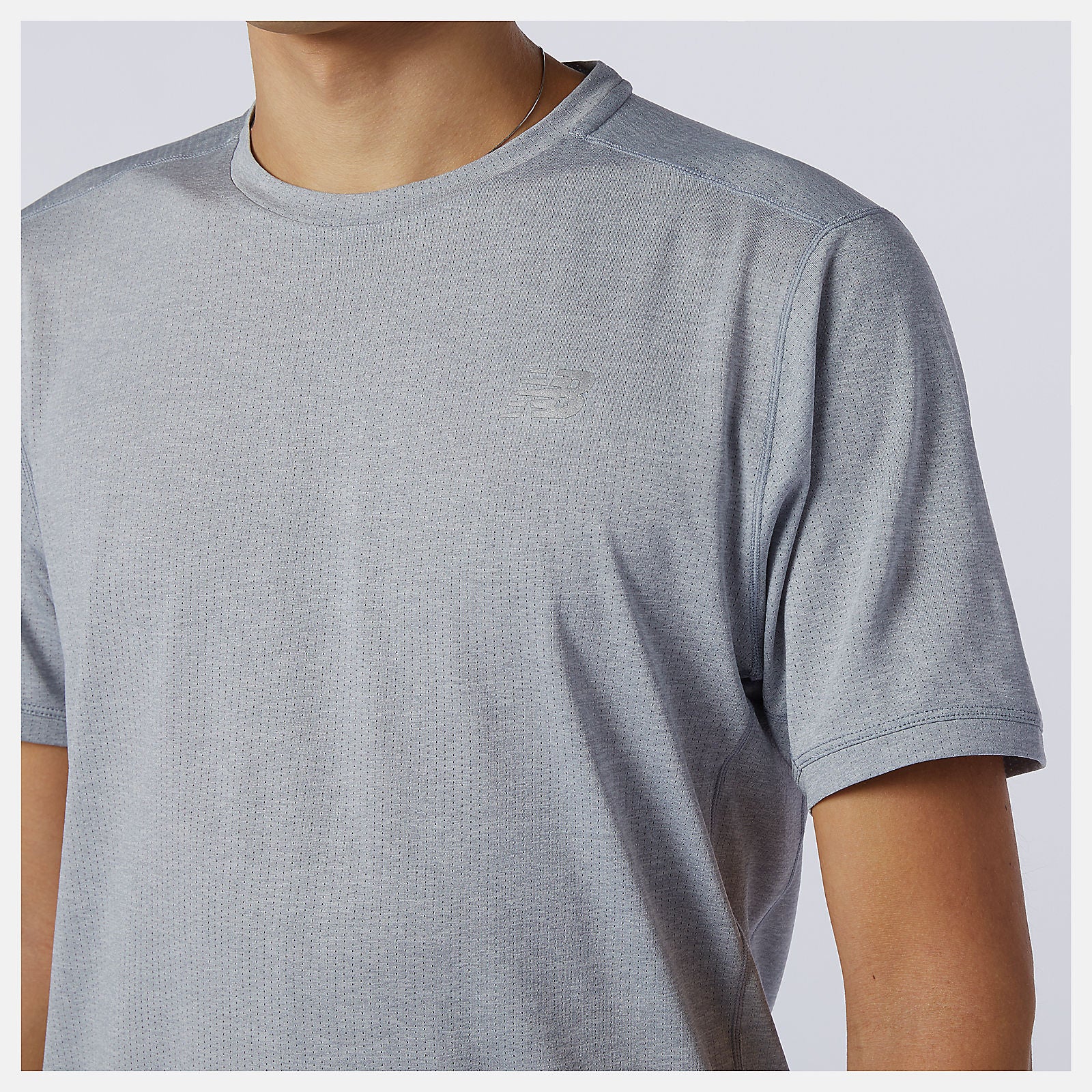 Athletic Grey Impact Run Short Sleeve New Balance Clothing