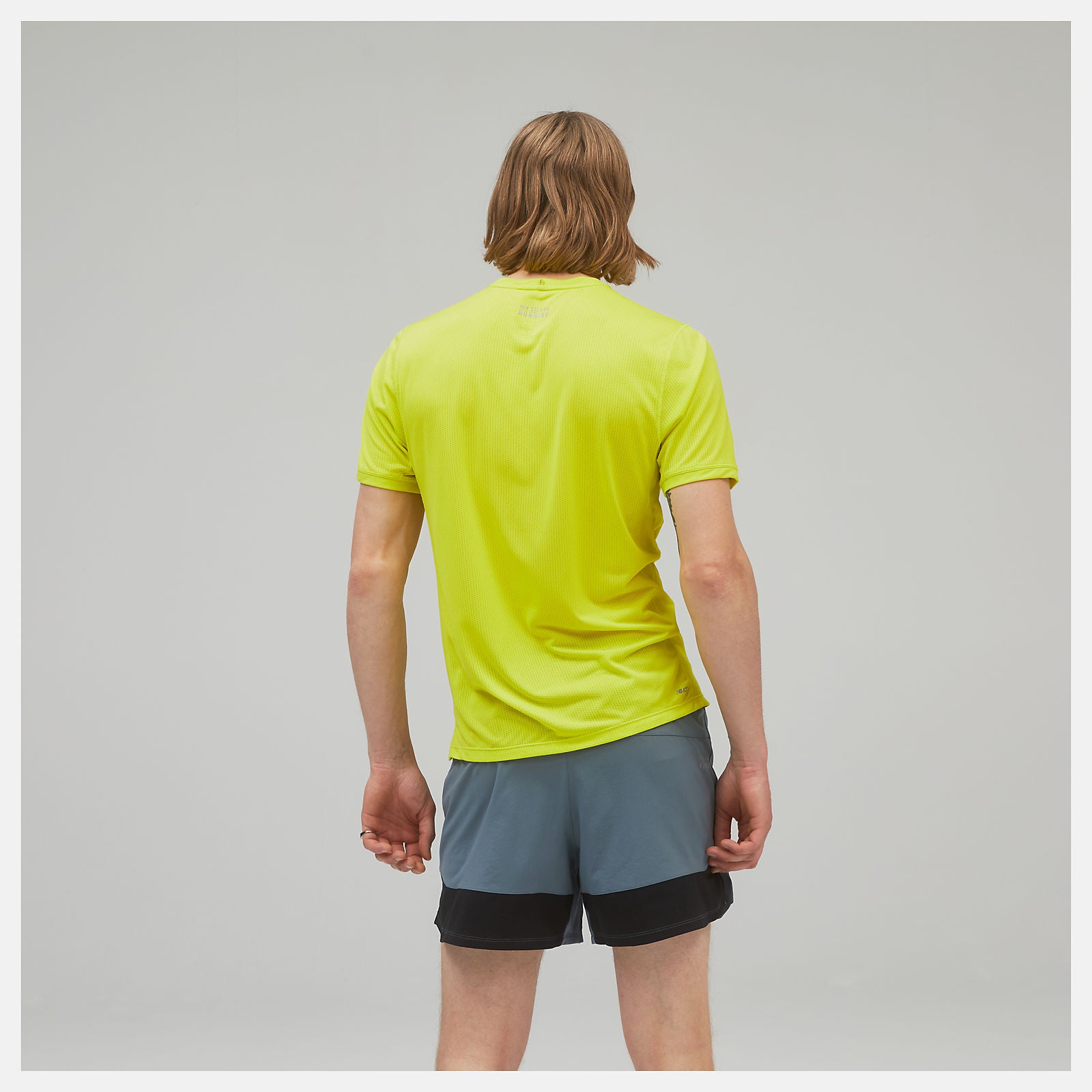 Sulpher Yellow Impact Run Short Sleeve New Balance Clothing