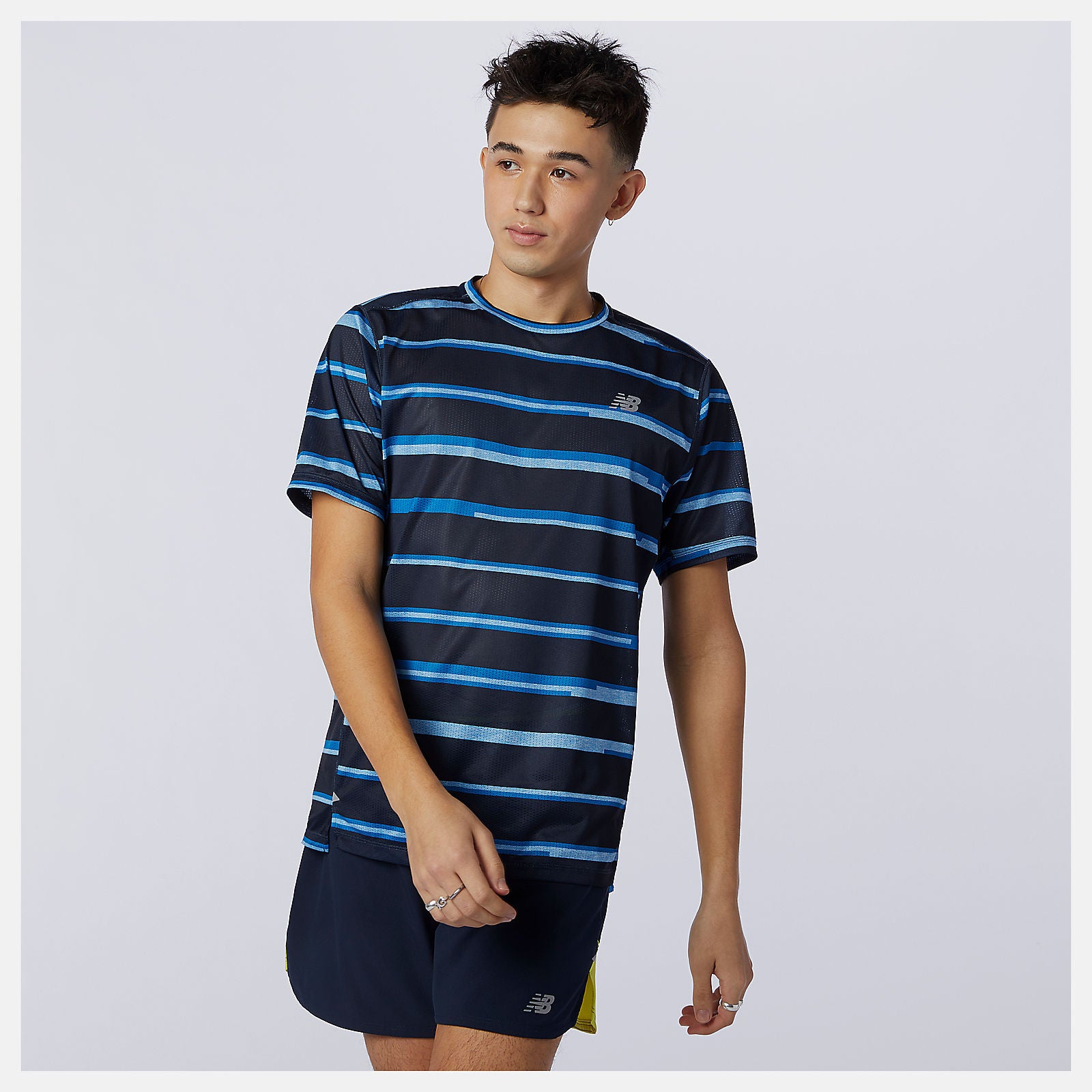 Helium Printed Impact Run Short Sleeve New Balance Clothing