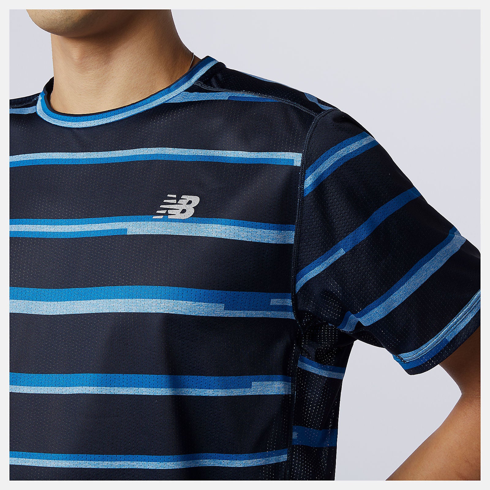 Helium Printed Impact Run Short Sleeve New Balance Clothing