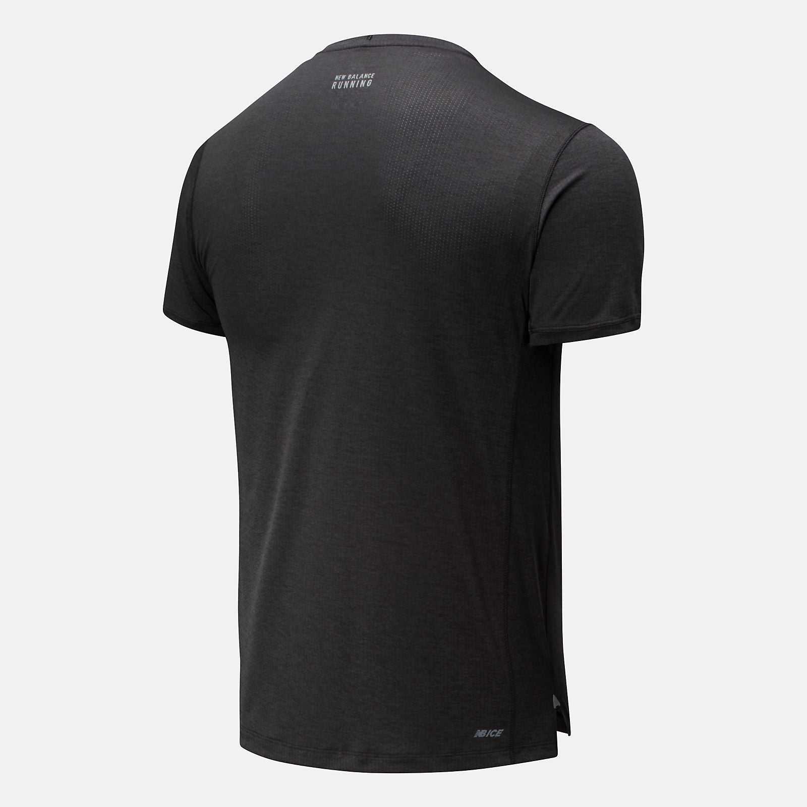 Black Heather RFL Printed Impact Run Short Sleeve New Balance Clothing