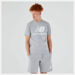 Athletic Grey Essentials Stacked Logo Tee New Balance Clothing