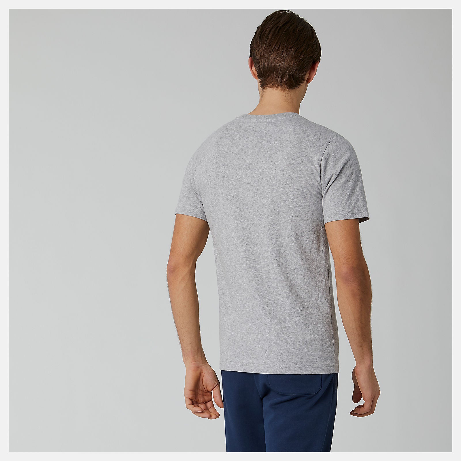 Athletic Grey Essentials Stacked Logo Tee New Balance Clothing