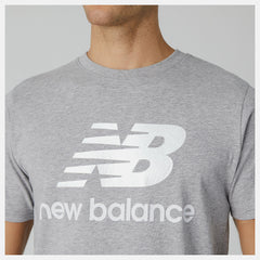 Athletic Grey Essentials Stacked Logo Tee New Balance Clothing