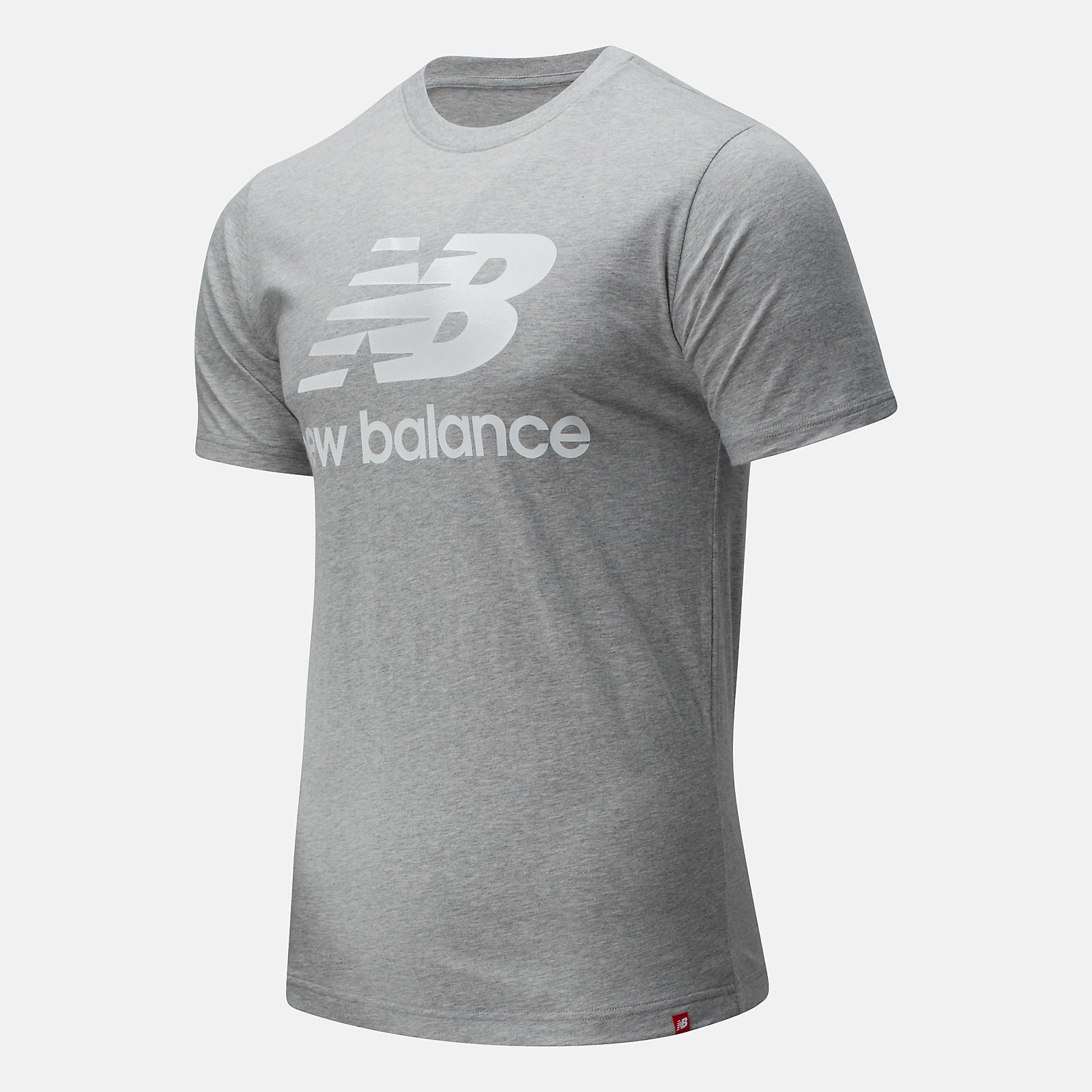 Athletic Grey Essentials Stacked Logo Tee New Balance Clothing