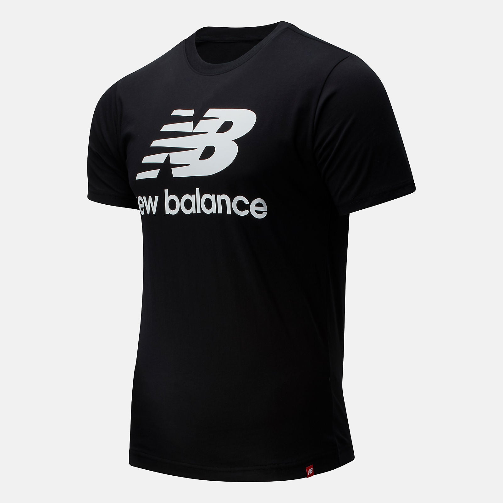 Black Essentials Stacked Logo Tee New Balance Clothing