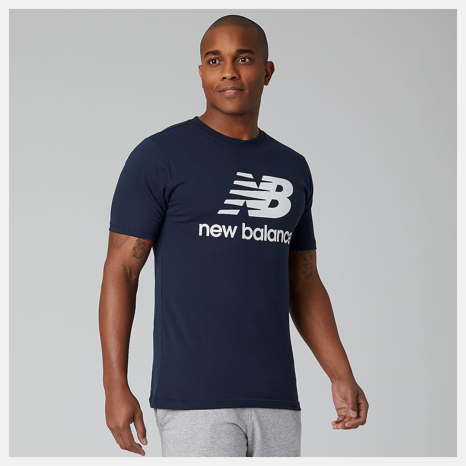 Eclipse Essentials Stacked Logo Tee New Balance Clothing
