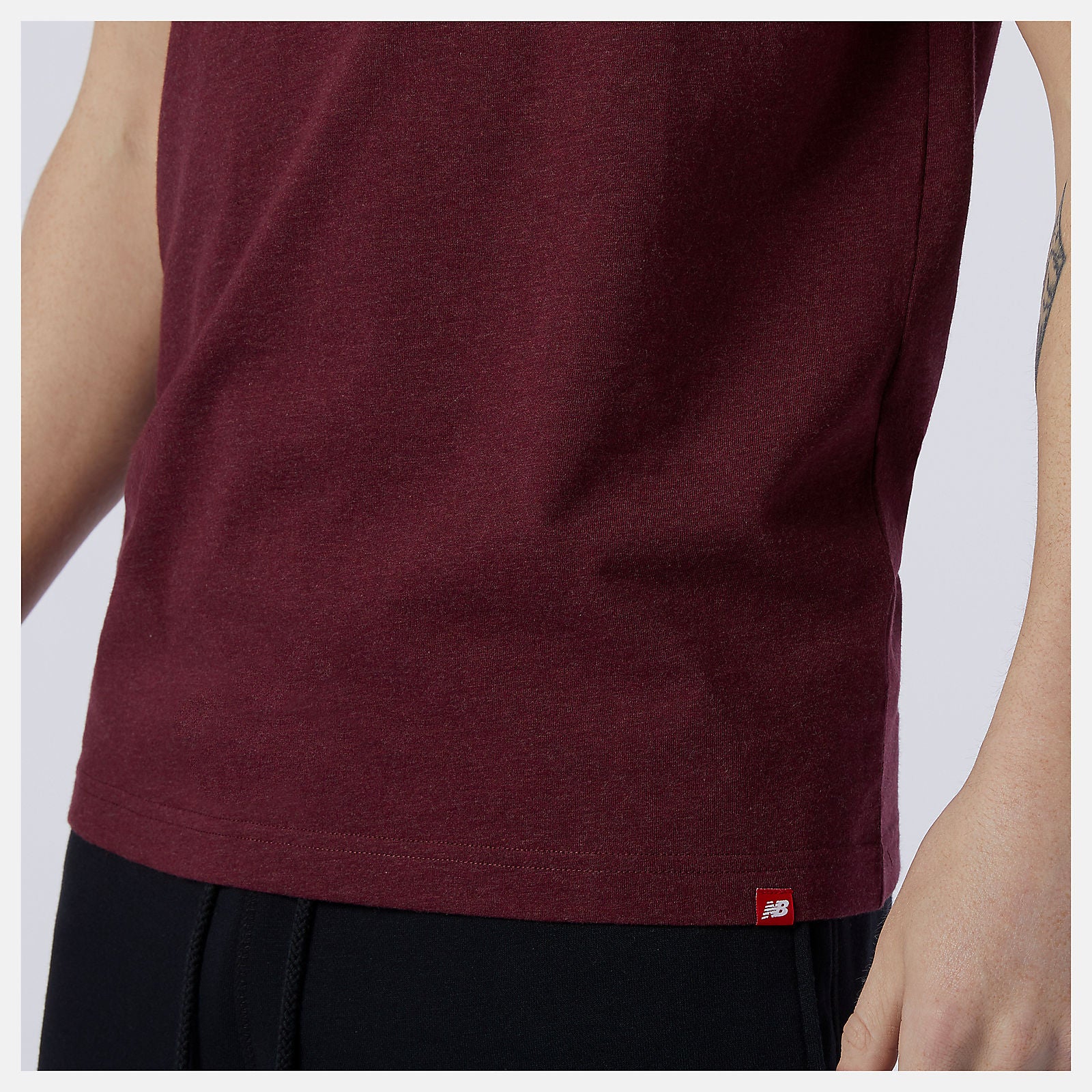 Garnet Essentials Stacked Logo Tee New Balance Clothing