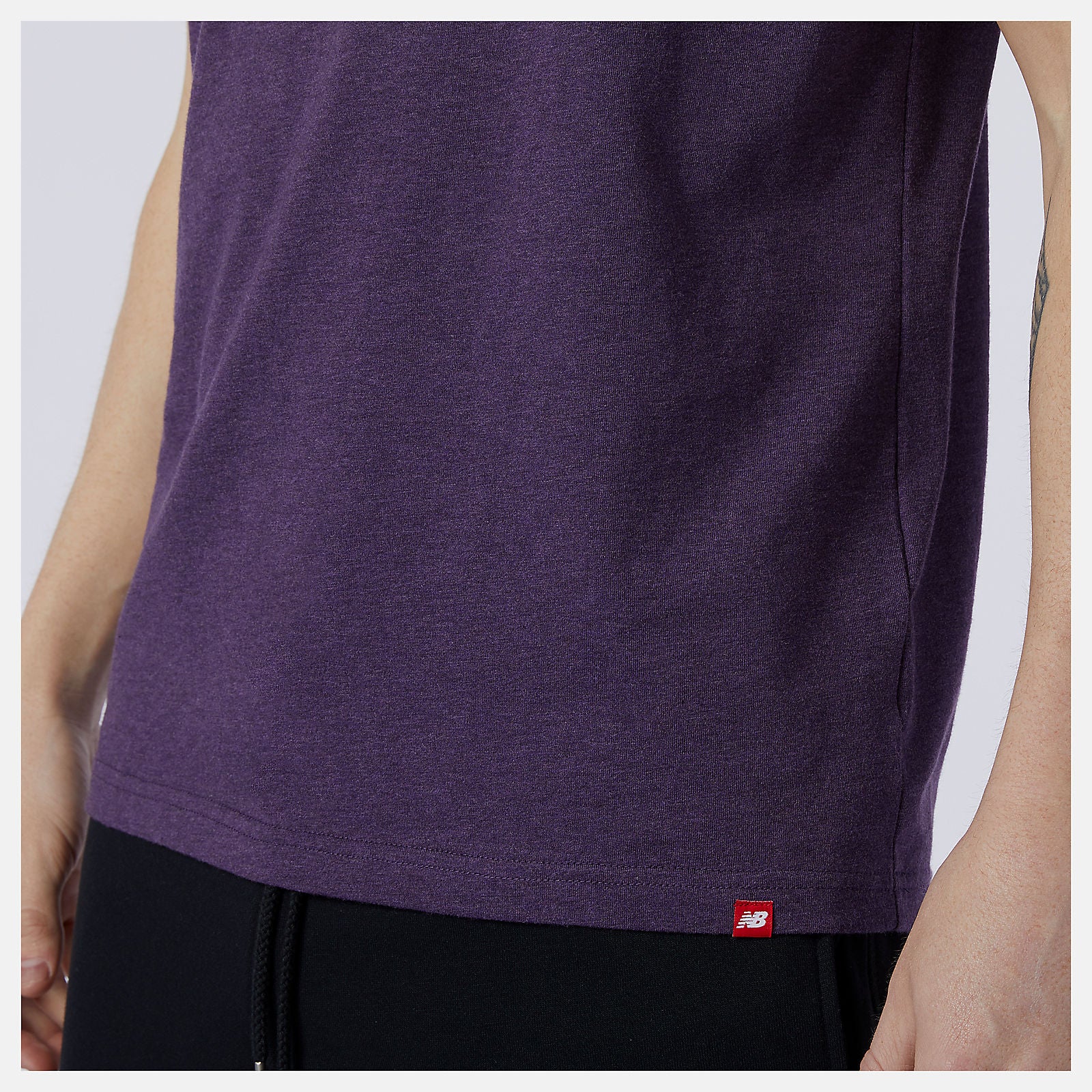 Prism Purple Essentials Stacked Logo Tee New Balance Clothing