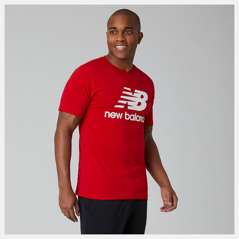 Team Red Essentials Stacked Logo Tee New Balance Clothing
