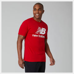 Team Red Essentials Stacked Logo Tee New Balance Clothing