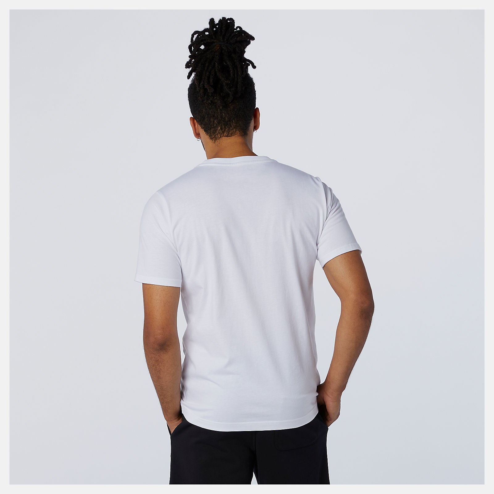 White Essentials Stacked Logo Tee New Balance Clothing