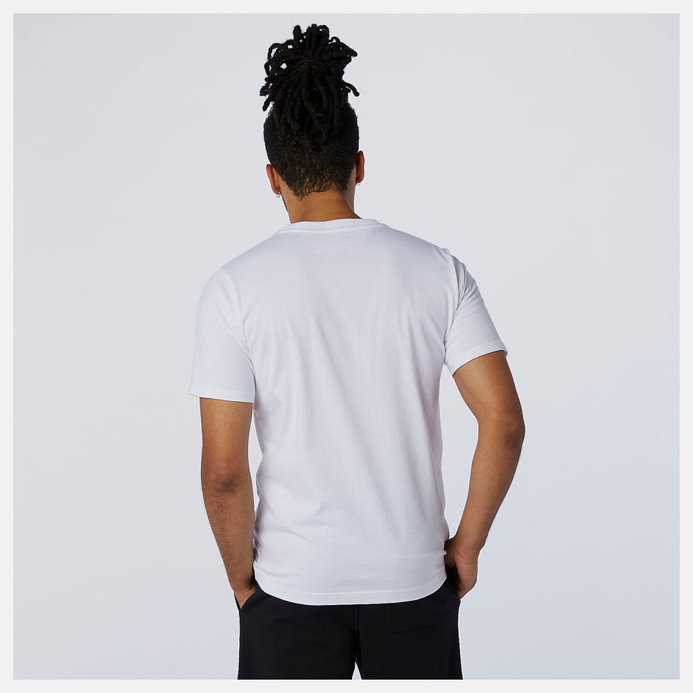White Essentials Stacked Logo Tee New Balance Clothing
