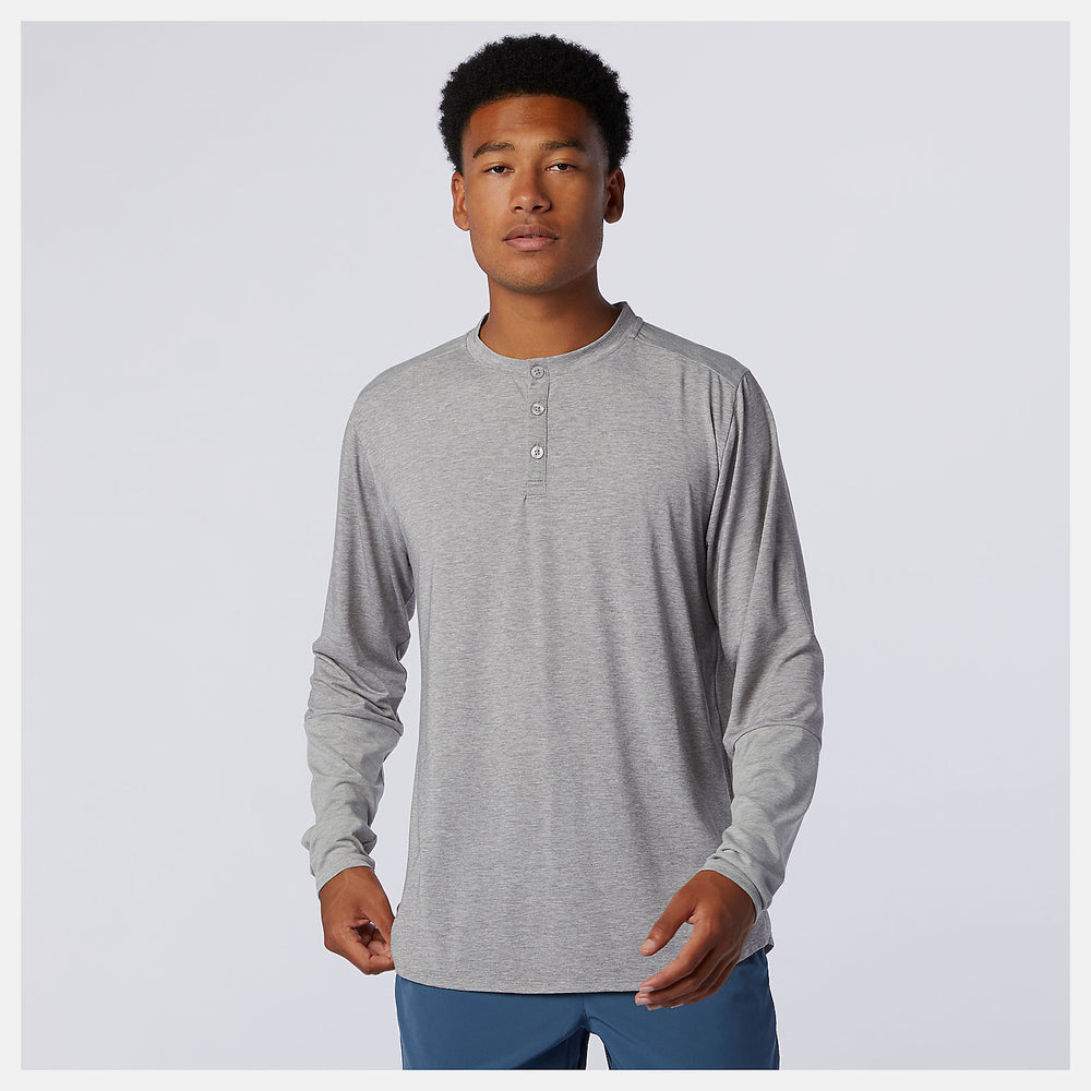 Athletic Grey Fortitech Henley New Balance Clothing