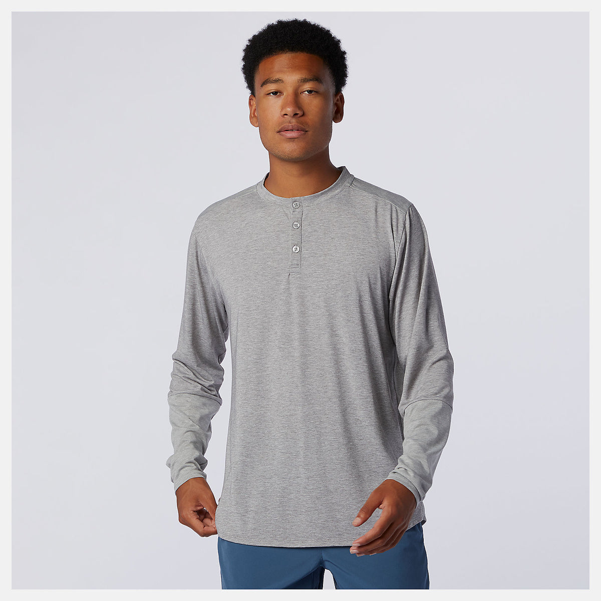 Athletic Grey Fortitech Henley New Balance Clothing