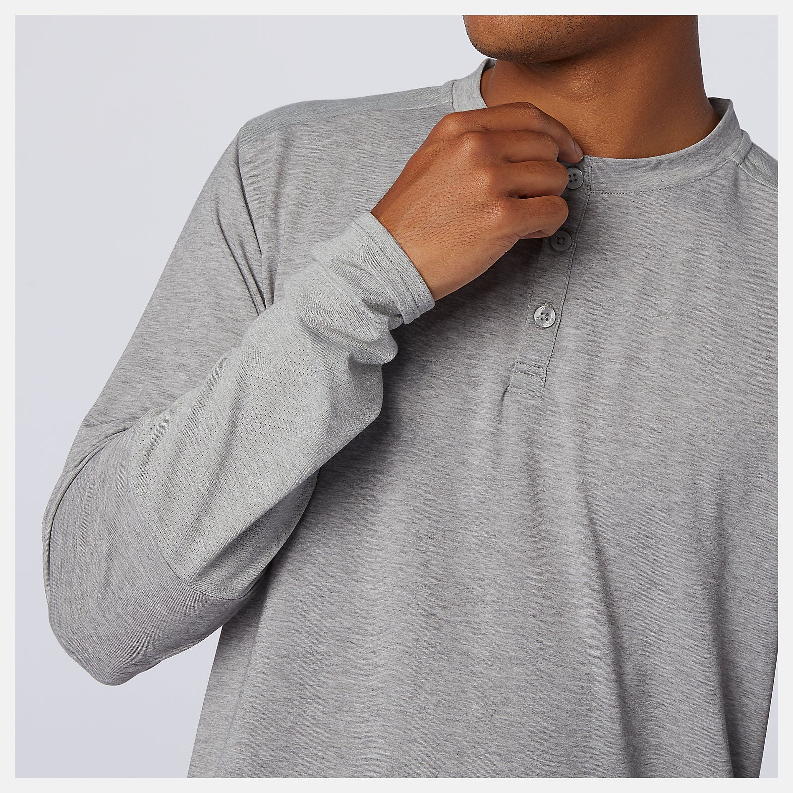 Athletic Grey Fortitech Henley New Balance Clothing