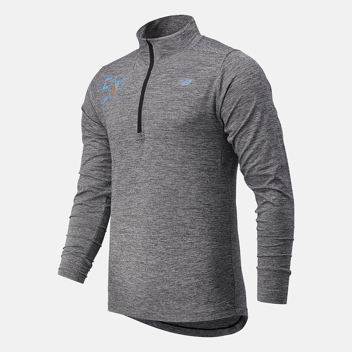Black Heather NYC Marathon Fortitech Quarter Zip New Balance Clothing