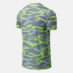 Bleached Lime Glo/Outerspace Printed Accelerate Short Sleeve New Balance Clothing
