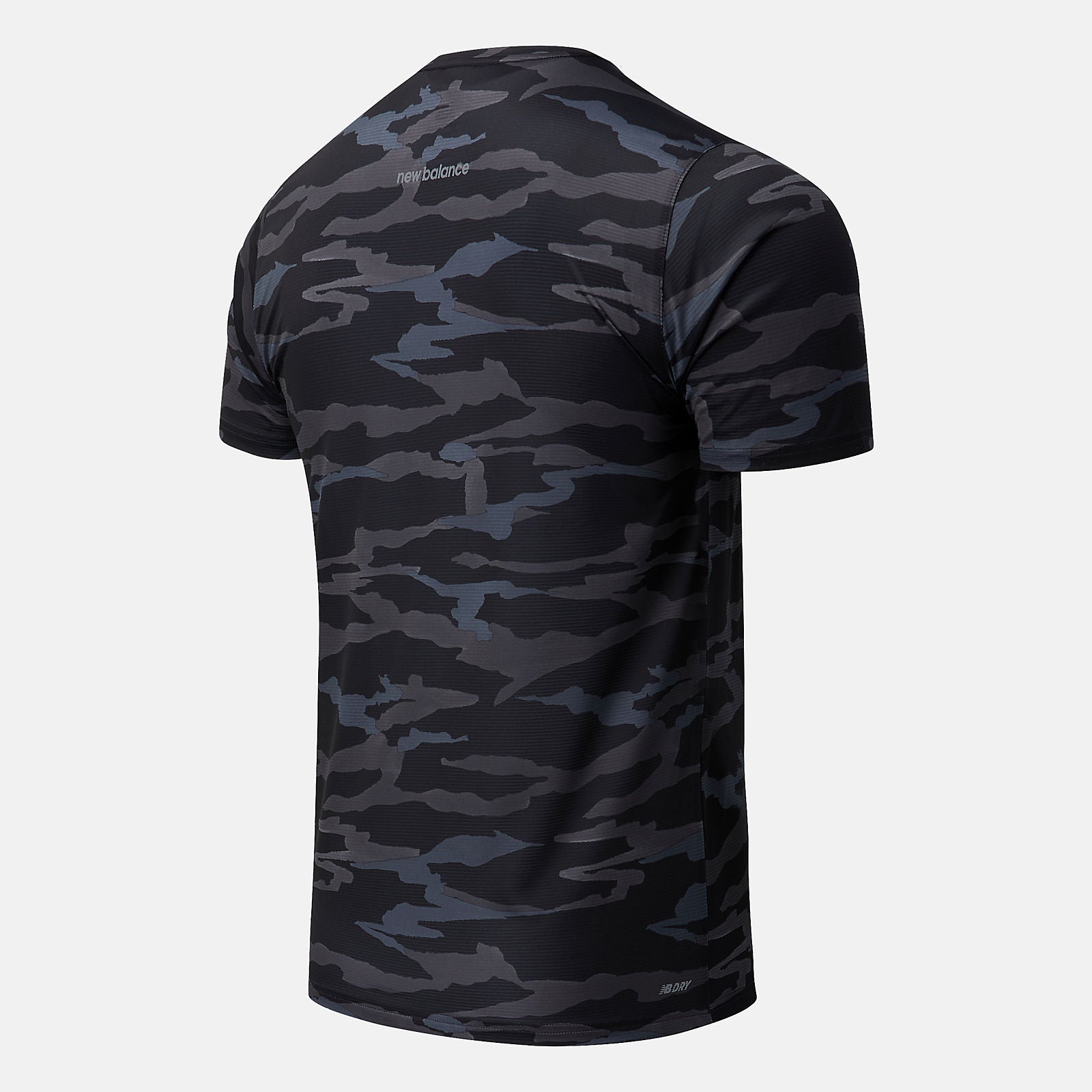 Black Camo Printed Accelerate Short Sleeve New Balance Clothing