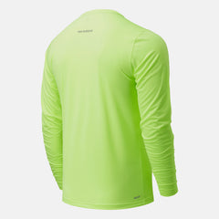 Bleached Lime Glo Accelerate Long Sleeve New Balance Clothing