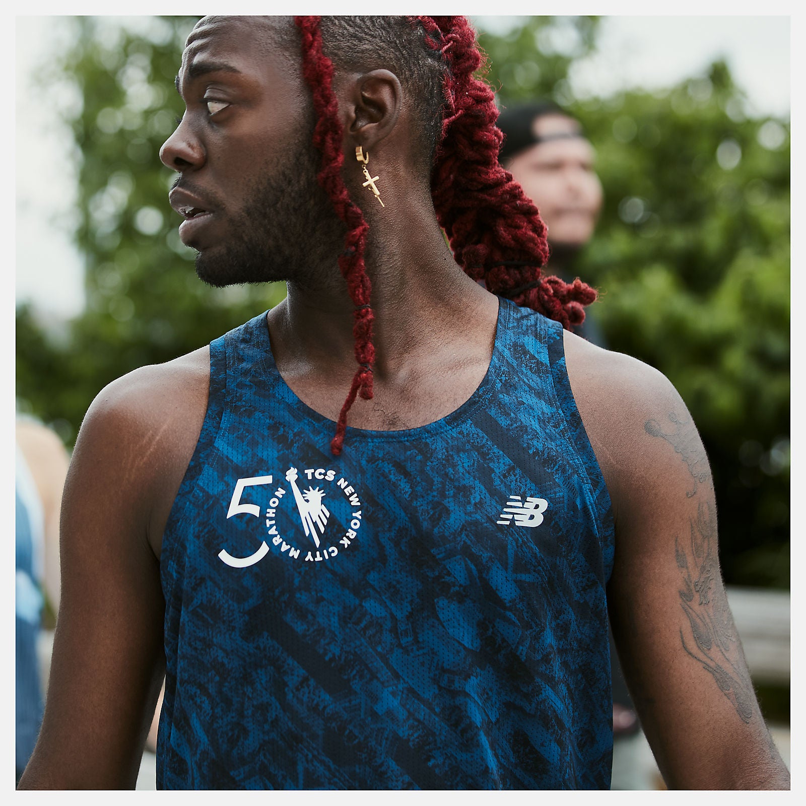Rogue Wave NYC Marathon Printed Impact Run Singlet New Balance Clothing